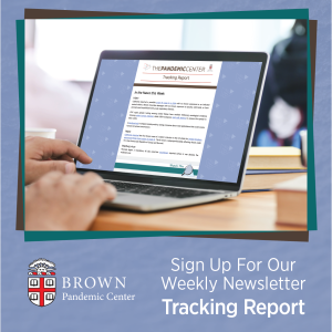 Person using a laptop reviewing a newsletter