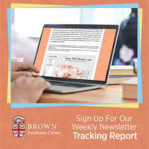 Summer Promo image with hands on a laptop reviewing a newsletter 